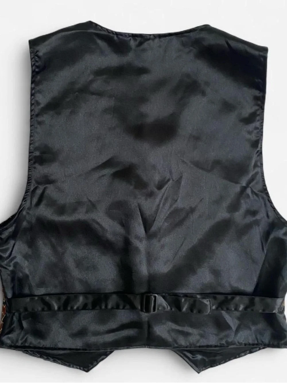 Vintage brown & black abstract patterned vest